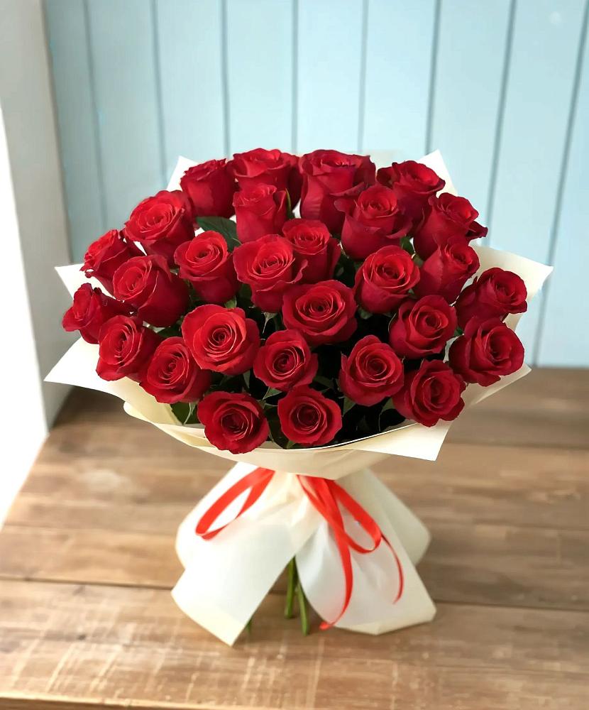 Букет 29 Красных роз в Латной
