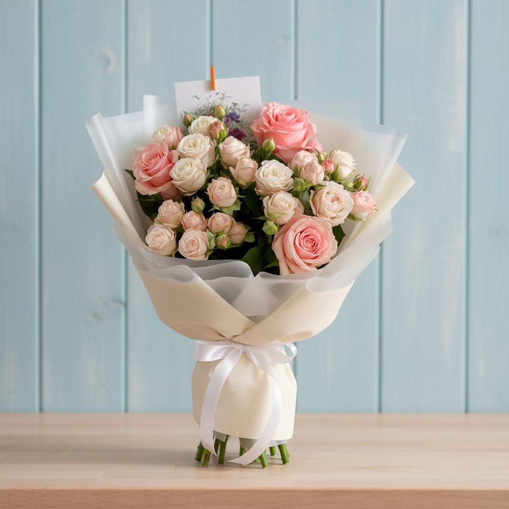 Букет цветов из: Розы в Латной