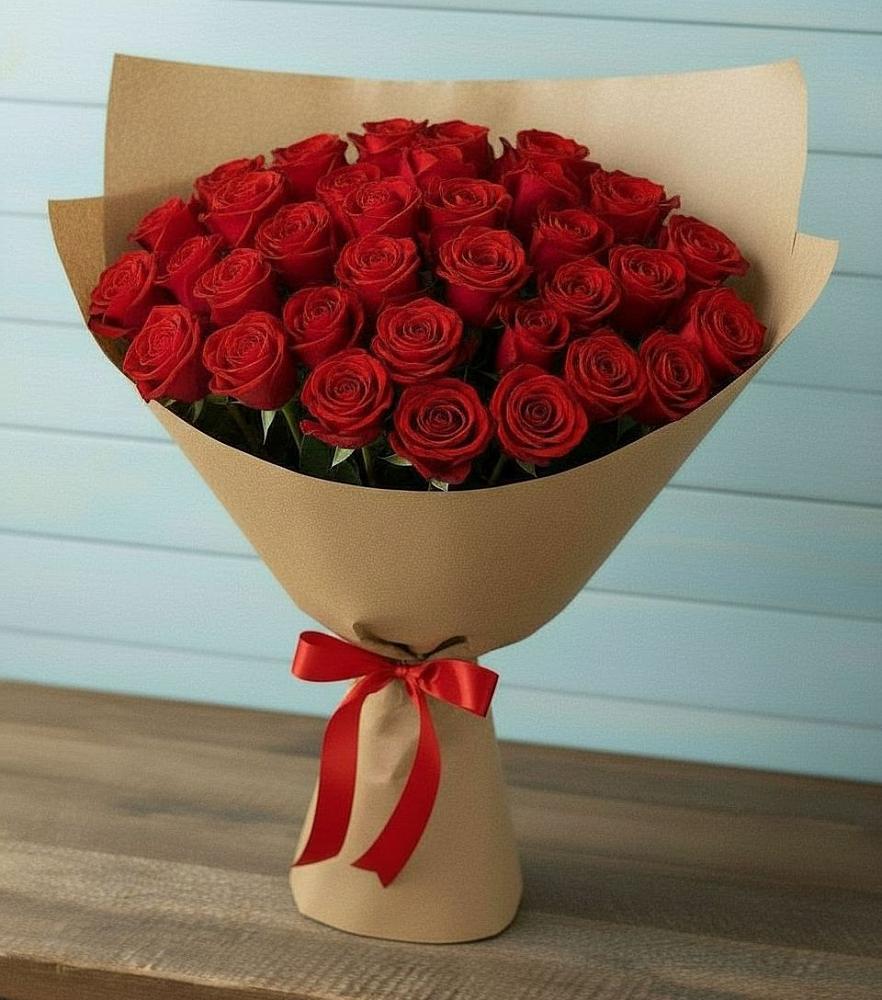 Букет Красные розы Милано в Латной