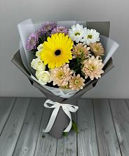 Букет цветов из:  Розы, Герберы и Хризантемы в Латной