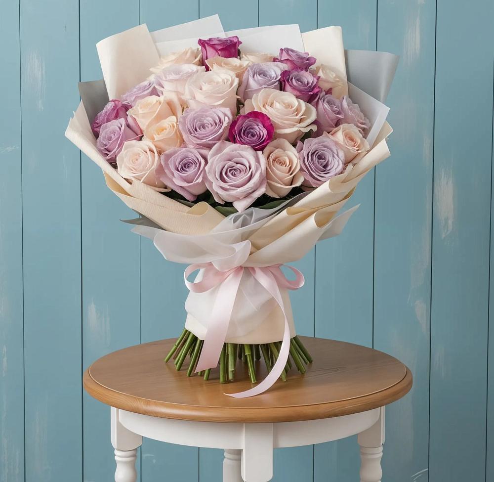 Букет цветов из: Розы в Латной