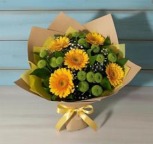 Букет цветов из:  Герберы и Хризантемы #REPLACE_PRED# Латной