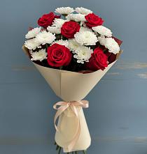 Букет цветов из:  Розы и Хризантемы #REPLACE_PRED# Латной