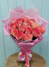 Букет 15 Розовых роз Равель в Латной